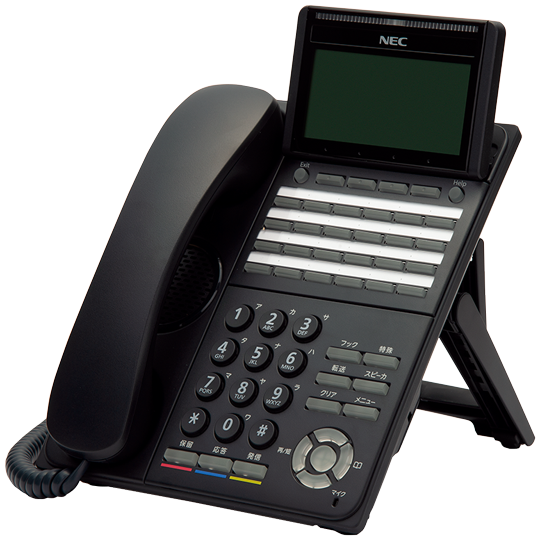 24ボタン・多機能電話機 NEC AspireWX DT500(ブラック)のリースと販売 