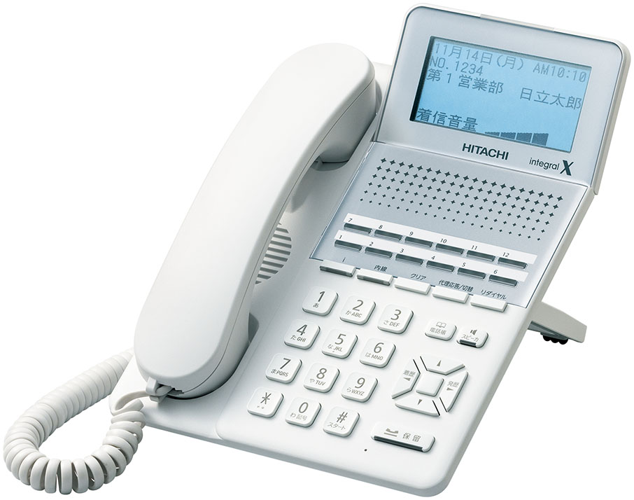 日立 12ボタン・多機能電話機 integralX ET-12Xi-SDW(ホワイト)