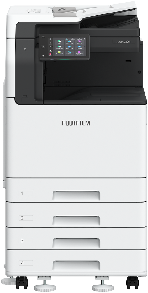富士フイルム A3カラー複合機 Apeos C2061 (Model-PFS-1T) 4段給紙トレイ装備