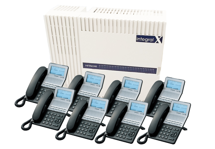 日立 12ボタン・多機能電話機８台セット integralX ET-12Xi-SDW/B